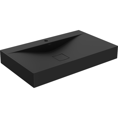 Mexen Poli conglomerate countertop washbasin 1/O 80 x 48 cm, Black - 23028071