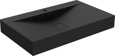 Mexen Poli conglomerate countertop washbasin 1/O 80 x 48 cm, Black - 23028071
