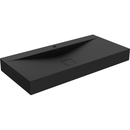 Mexen Poli countertop basin made of conglomerate 1/O 100 x 48 cm, black - 23021071
