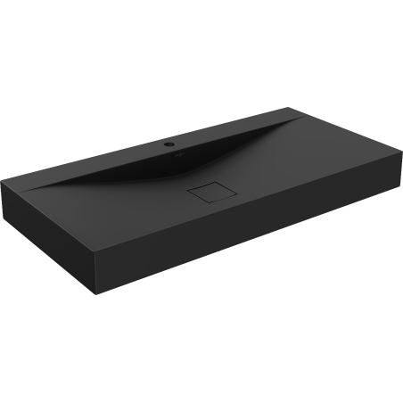 Mexen Poli countertop washbasin made of conglomerate 1/O 100 x 48 cm, black - 23021071