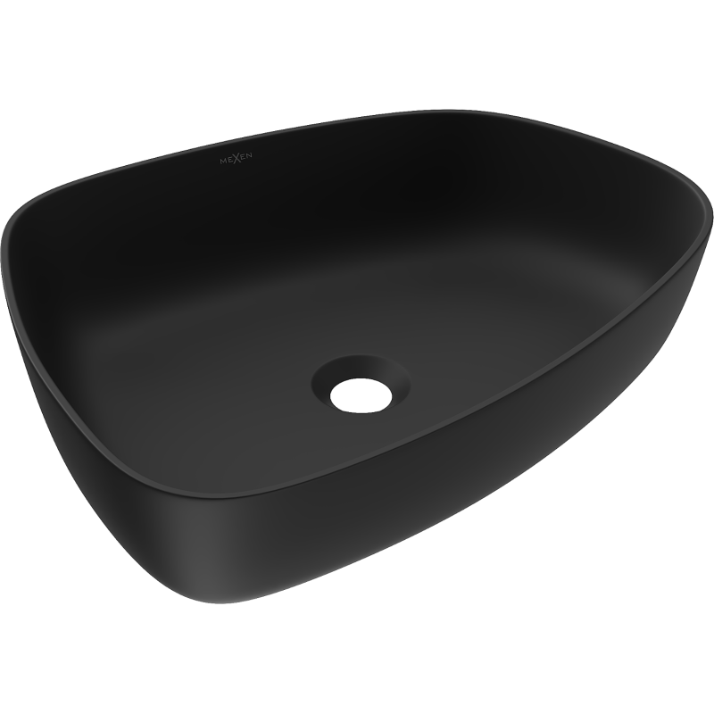 Mexen Ono countertop washbasin made of conglomerate 51 x 39 cm, black - 23045171