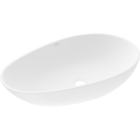 Mexen Nora countertop basin made of conglomerate 60 x 36 cm, white - 23056001