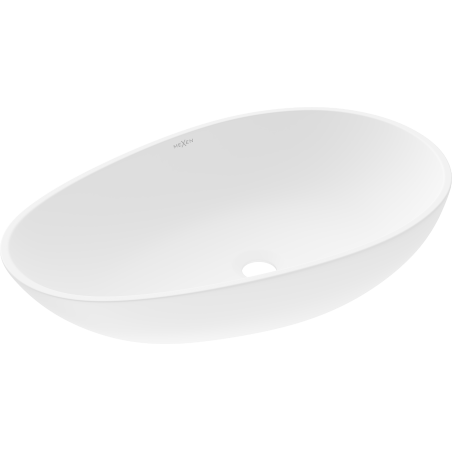 Mexen Nora countertop washbasin made of conglomerate 60 x 36 cm, white - 23056001
