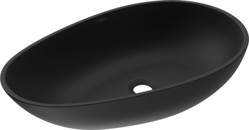 Mexen Nora conglomerate countertop washbasin 60 x 36 cm, Black - 23056071