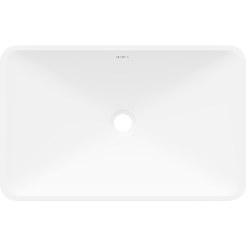 Mexen Esper countertop sink made of conglomerate 60 x 38 cm, white - 23036001