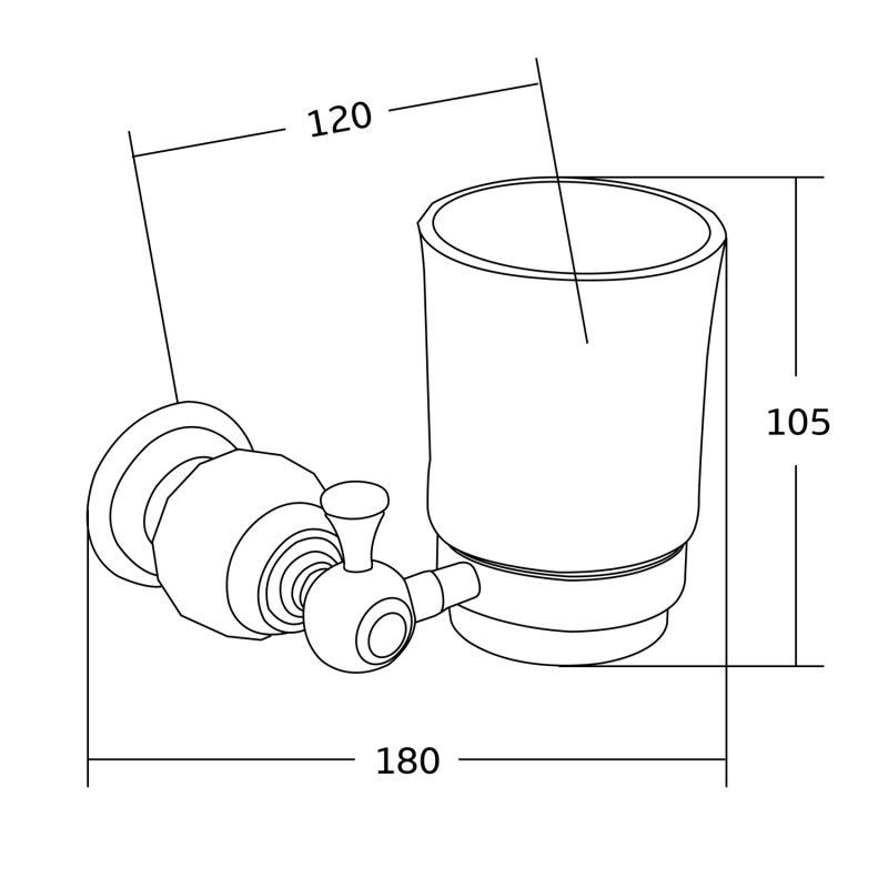 Mexen Estela toothbrush holder, rose gold- 7011538-60