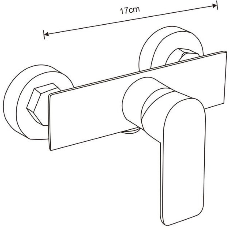 Mexen Alfa shower faucet, black/chrome - 745740-71