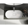 Mexen Sofia countertop conglomerate sink 70 x 35 cm, white - 23067001