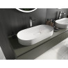 Mexen Sofia countertop conglomerate sink 70 x 35 cm, white - 23067001