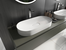 Mexen Sofia countertop conglomerate sink 70 x 35 cm, white - 23067001