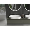 Mexen Sofia countertop conglomerate sink 70 x 35 cm, white - 23067001