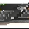 Mexen Mario 2-compartment granite sink with a kitchen mixer tap Savita, Grey - 6504-71-672601-00