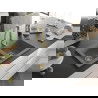 Mexen Mario 2-compartment granite sink with a kitchen mixer tap Savita, Grey - 6504-71-672601-50