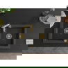 Mexen Mario 2-compartment granite sink with a kitchen mixer tap Savita, spotted black - 6504-76-672601-50