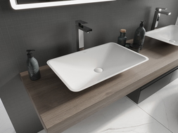Mexen Esper conglomerate countertop washbasin 60 x 38 cm, White - 23036001