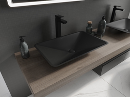 Mexen Esper conglomerate countertop washbasin 60 x 38 cm, Black - 23036071