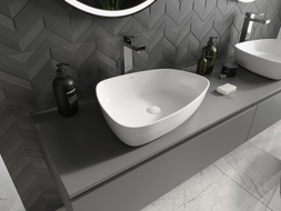 Mexen Ono conglomerate countertop washbasin 51 x 39 cm, white - 23045101