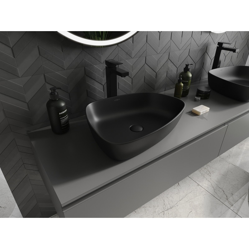 Mexen Ono countertop sink made of conglomerate 51 x 39 cm, black - 23045171