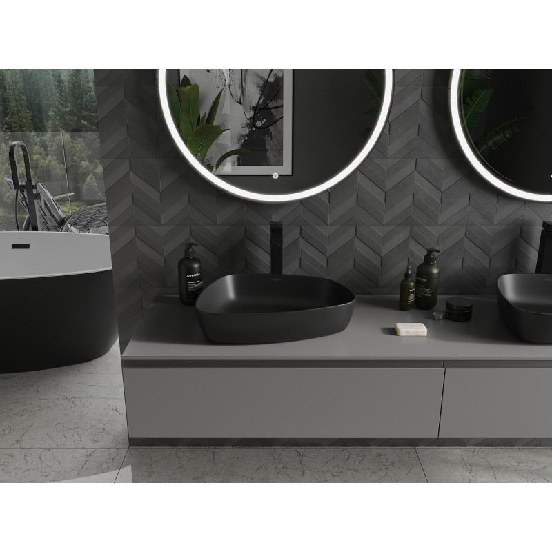 Mexen Ono conglomerate countertop sink 51 x 39 cm, black - 23045171