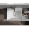 Mexen Poli countertop washbasin made of conglomerate 1/O 60 x 48 cm, white - 23026001