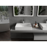 Mexen Poli countertop washbasin made of conglomerate 1/O 60 x 48 cm, white - 23026001