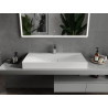 Mexen Poli above-counter sink made of conglomerate 1/O 100 x 48 cm, white - 23021001