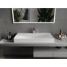 Mexen Poli countertop washbasin made of conglomerate 1/O 100 x 48 cm, white - 23021001