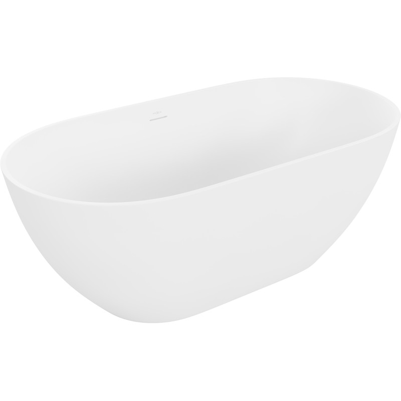Mexen Rimini freestanding conglomerate bathtub 150 x 75 cm, white matte - 57241507500