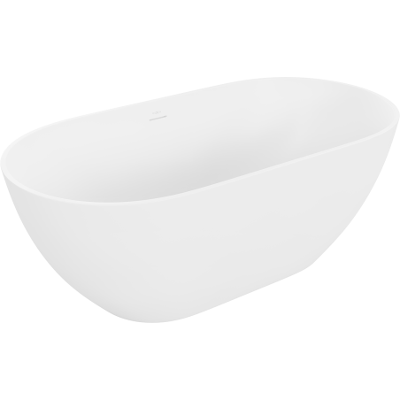 Mexen Rimini conglomerate freestanding bathtub 150 x 75 cm, White matt - 57241507500