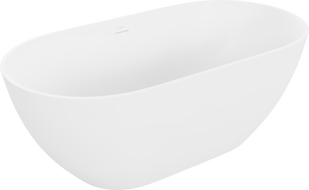 Mexen Rimini conglomerate freestanding bathtub 150 x 75 cm, White matt - 57241507500