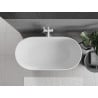 Mexen Rimini conglomerate freestanding bathtub 150 x 75 cm, White matt - 57241507500