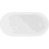 Mexen Rimini conglomerate freestanding bathtub 150 x 75 cm, White matt - 57241507500