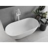 Mexen Rimini conglomerate freestanding bathtub 150 x 75 cm, White matt - 57241507500