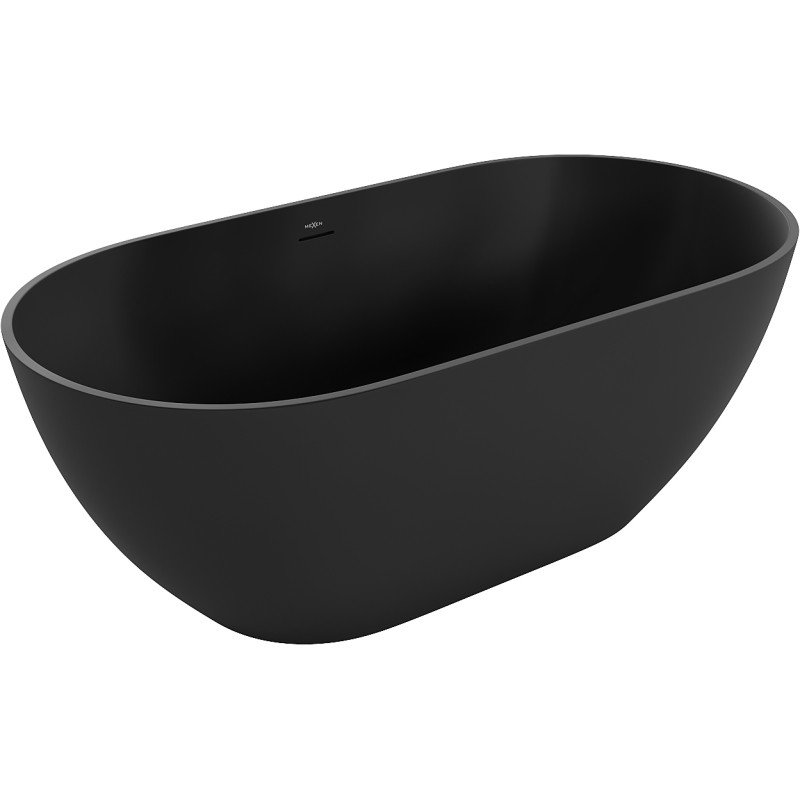 Mexen Rimini freestanding bathtub made of conglomerate 150 x 75 cm, black matte - 57241507570