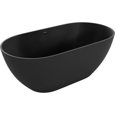 Mexen Rimini conglomerate freestanding bathtub 150 x 75 cm, Black matt - 57241507570