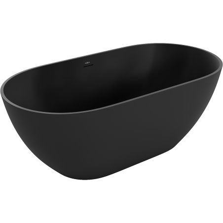 Mexen Rimini freestanding bathtub made of conglomerate 150 x 75 cm, black matte - 57241507570