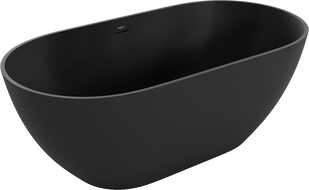 Mexen Rimini freestanding bathtub made of conglomerate 150 x 75 cm, black matte - 57241507570