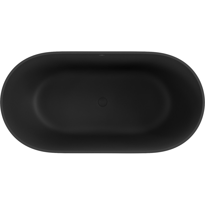 Mexen Rimini freestanding bathtub made of conglomerate 150 x 75 cm, black matte - 57241507570