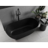 Mexen Rimini freestanding bathtub made of conglomerate 150 x 75 cm, black matte - 57241507570