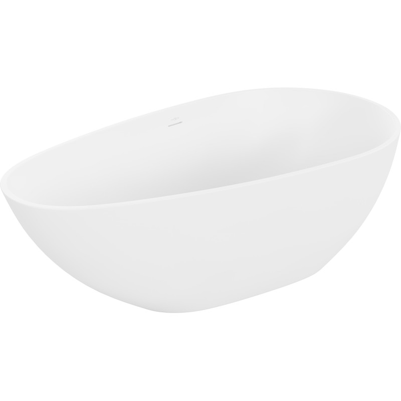 Mexen Palermo freestanding bathtub made of conglomerate 150 x 78 cm, white matte - 57211507800