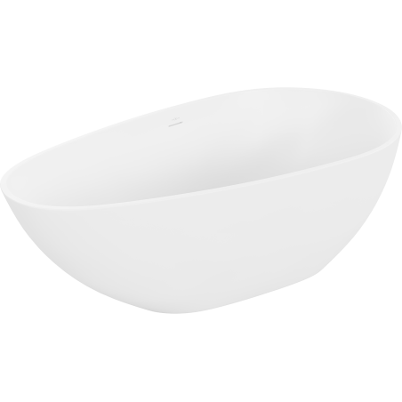 Mexen Palermo conglomerate freestanding bathtub 150 x 78 cm, White matt - 57211507800