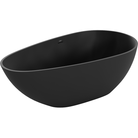 Mexen Palermo conglomerate freestanding bathtub 150 x 78 cm, Black matt - 57211507870