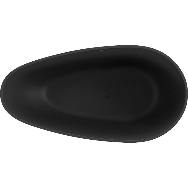 Mexen Palermo freestanding bath made of conglomerate 150 x 78 cm, black matt - 57211507870