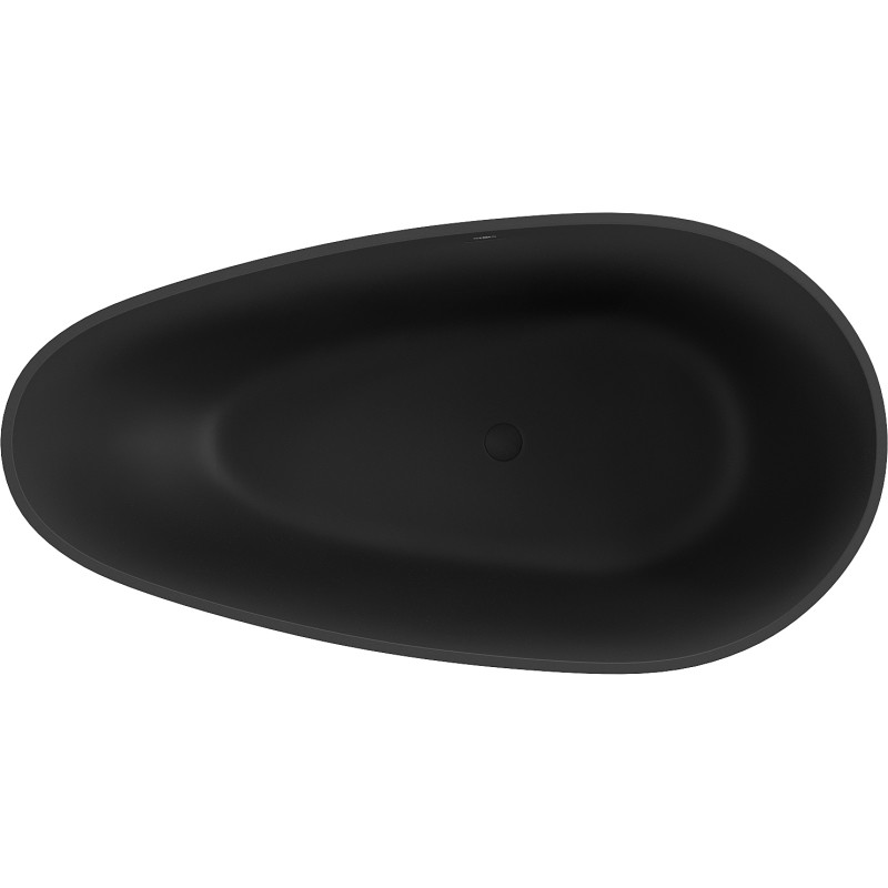 Mexen Palermo freestanding bathtub made of conglomerate 150 x 78 cm, matte black - 57211507870