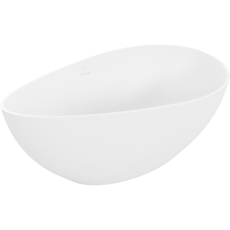 Mexen Parma freestanding bathtub made of conglomerate 160 x 95 cm, white matte - 57231609500