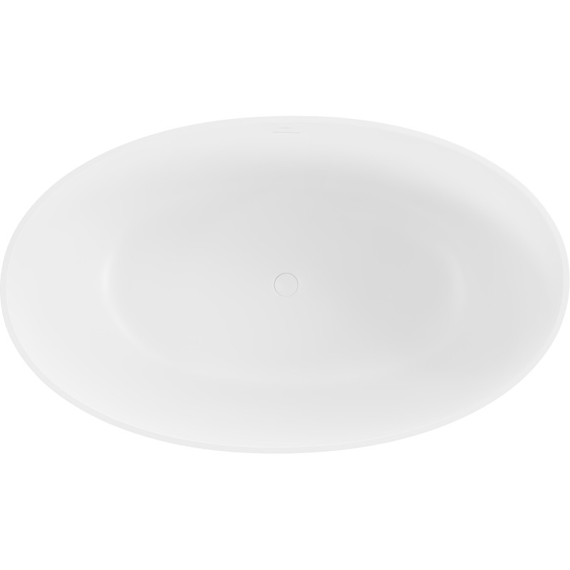 Mexen Parma freestanding bathtub made of conglomerate 160 x 95 cm, white matte - 57231609500