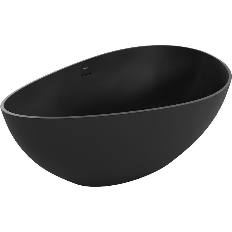 Mexen Parma conglomerate freestanding bathtub 160 x 95 cm, Black matt - 57231609570