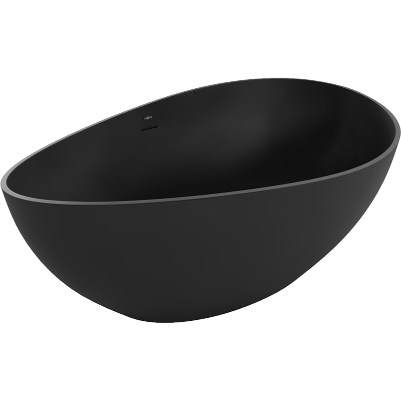 Mexen Parma freestanding bathtub made of conglomerate 160 x 95 cm, black matte - 57231609570