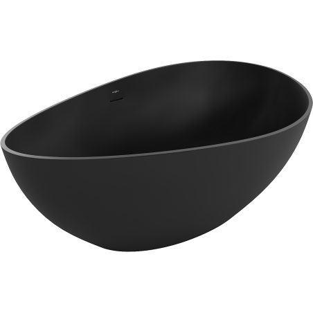 Mexen Parma freestanding bathtub made of conglomerate 160 x 95 cm, black matte - 57231609570