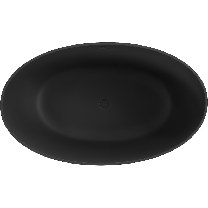 Mexen Parma freestanding bathtub made of conglomerate 160 x 95 cm, black matte - 57231609570